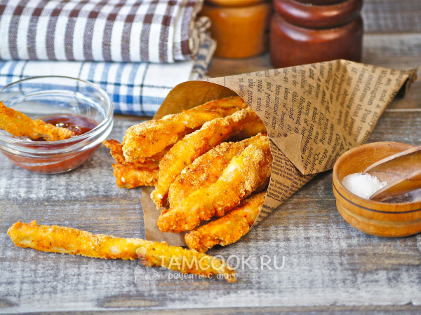 Куриные палочки в панировке в духовке, рецепт с фото