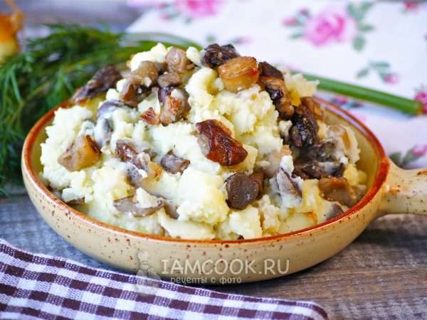 Картофельное пюре с грибами (постное), рецепт с фото