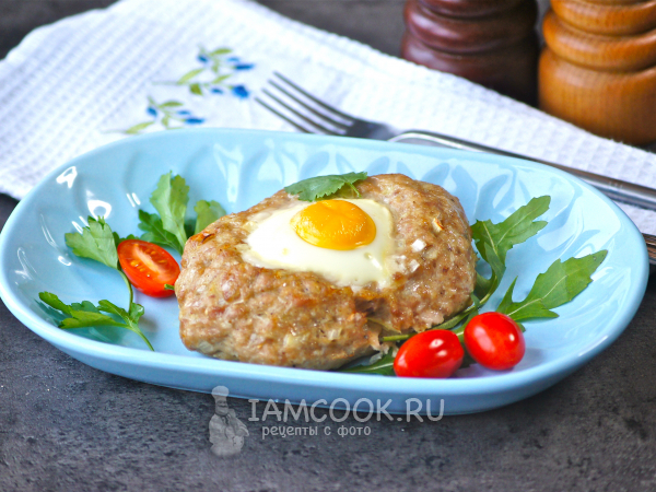 Шницель с яйцом, рецепт с фото