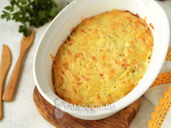 Рыбная запеканка с рисом, рецепт с фото