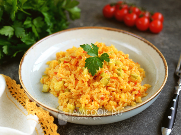 Плов с кабачками, рецепт с фото