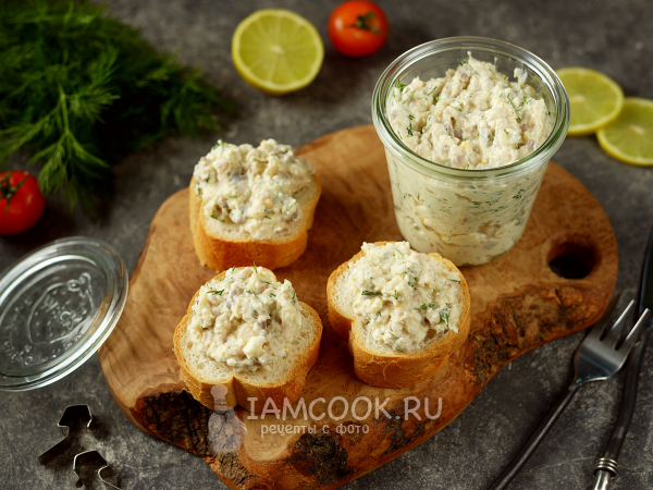 Намазка из селедки на хлеб, рецепт с фото