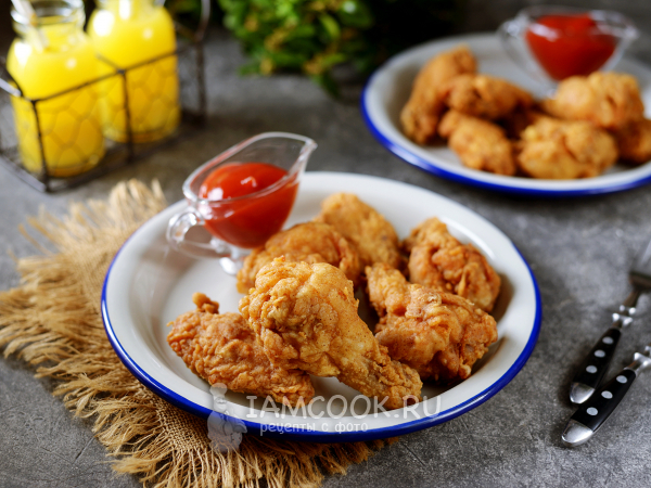 Острые куриные крылья как в KFC, рецепт с фото