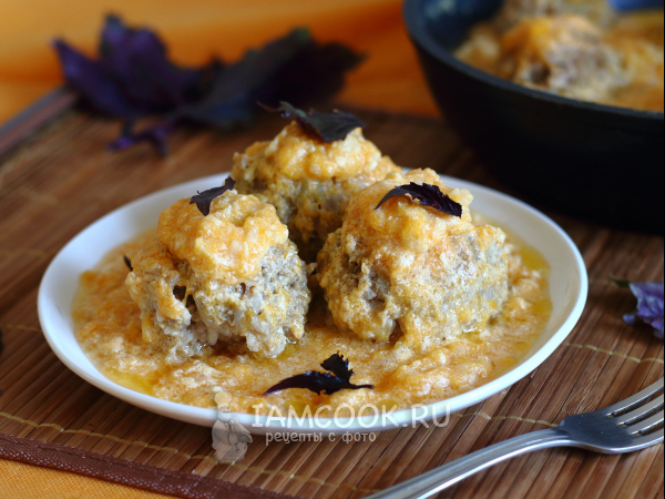 Тефтели в тыквенном соусе, рецепт с фото