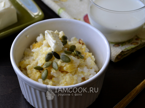 Пшенно-рисовая каша с тыквой в мультиварке на молоке, рецепт с фото