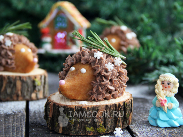 Пирожное «картошка» в виде Ёжиков, рецепт с фото