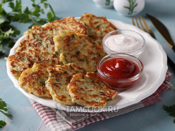 Картофельные оладьи с сыром, рецепт с фото