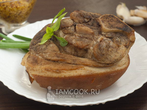 Копченая рулька (горячего копчения), рецепт с фото