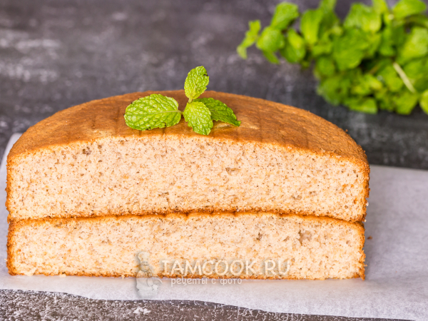 Бисквит с яблочным пюре, рецепт с фото