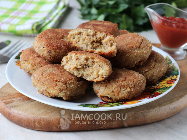 Котлеты из гречки с луком и морковью, рецепт с фото