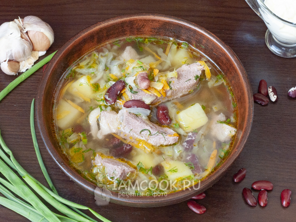Щи с красной фасолью, рецепт с фото