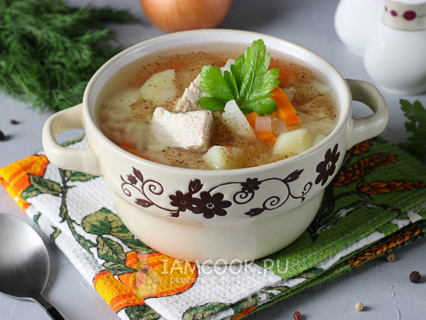 Диетический суп из индейки, рецепт с фото