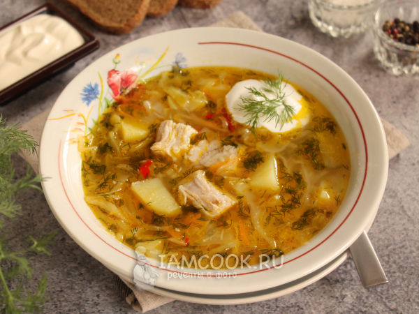 Щи из свежей и квашеной капусты вместе, рецепт с фото