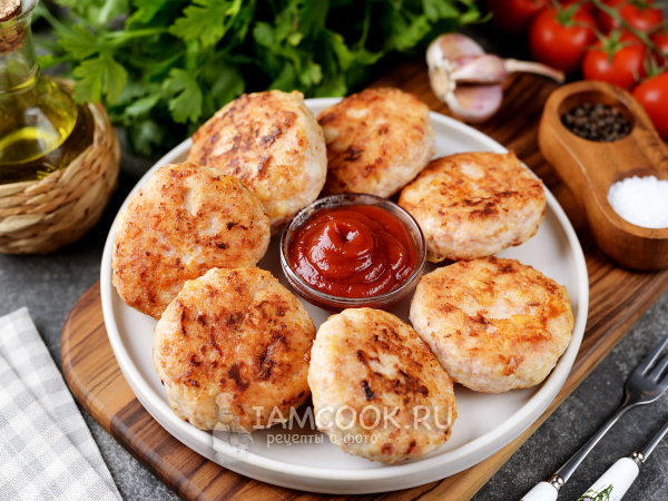 Куриные котлеты с ветчиной и сыром, рецепт с фото