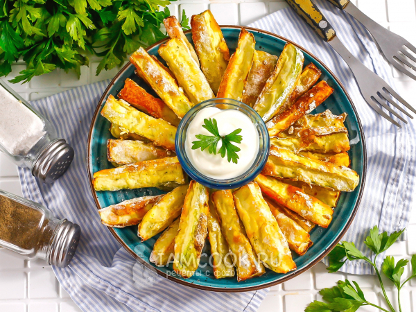 Наггетсы из кабачков брусочками в духовке, рецепт с фото