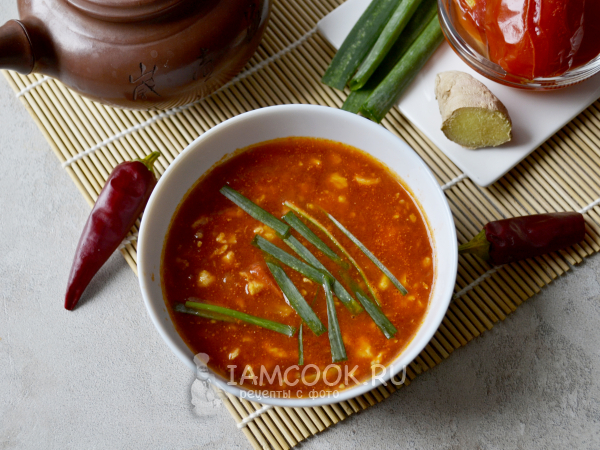 Китайский томатный суп, рецепт с фото