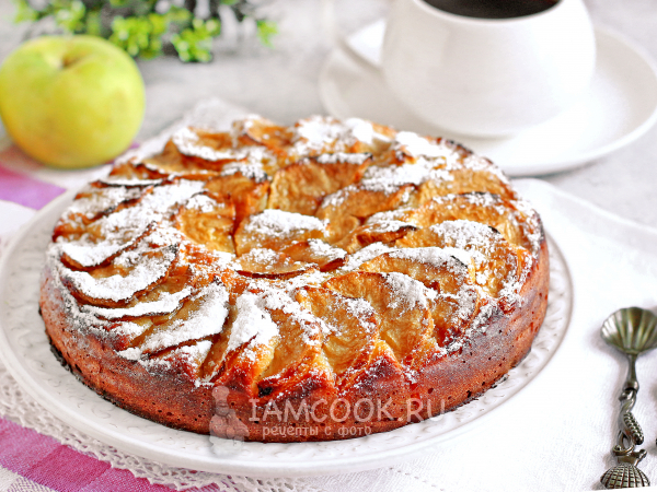 Манник с творогом и яблоками, рецепт с фото