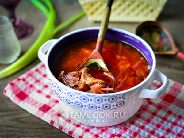 Борщ из индейки, рецепт с фото