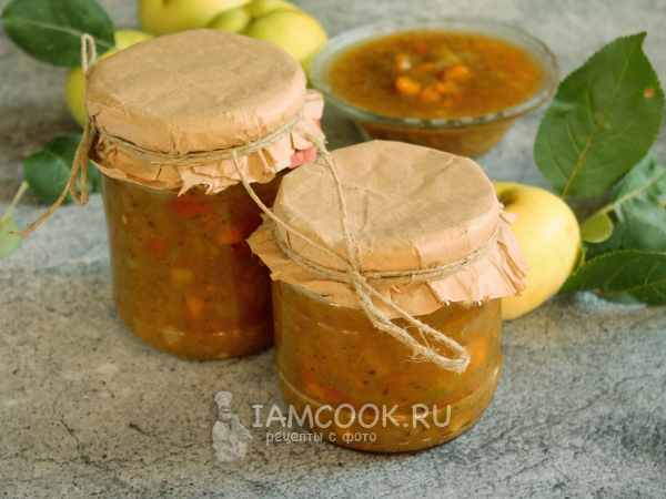 Аджика с антоновкой на зиму, рецепт с фото