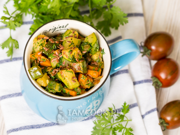 Жареные кабачки с морковью и луком, рецепт с фото