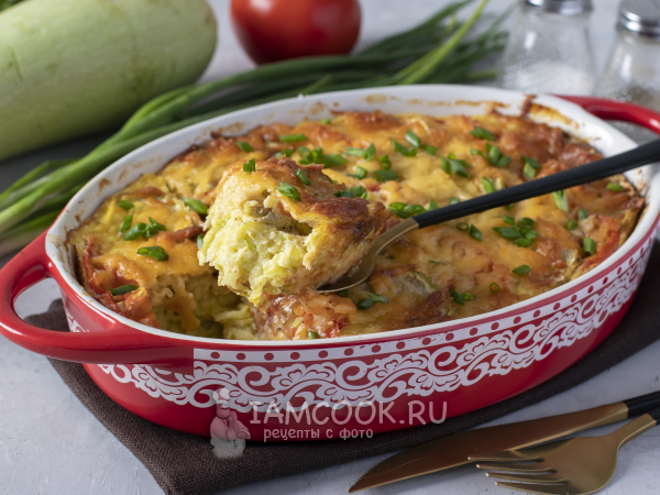 Запеканка из кабачков и помидоров с сыром, рецепт с фото