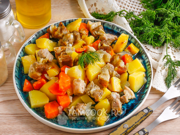 Жаркое в горшочках в микроволновке, рецепт с фото