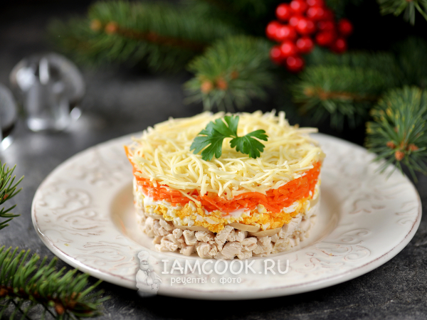 Салат «Мужские слезы» с корейской морковью, рецепт с фото