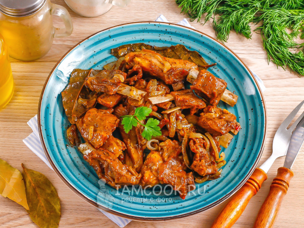 Бараньи ребрышки в казане, рецепт с фото