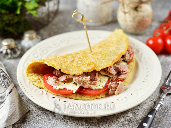 Овсяноблин с тунцом, рецепт с фото