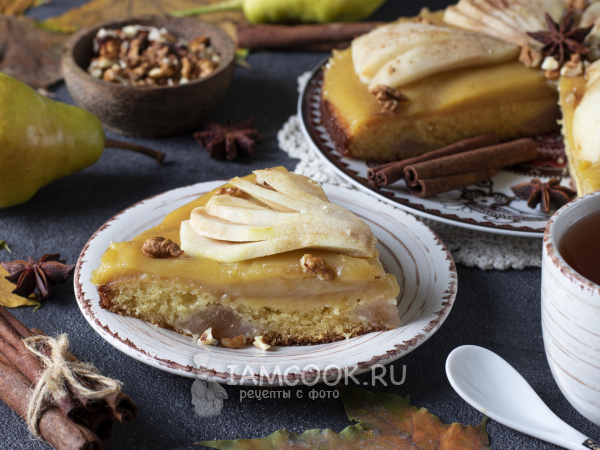 Тирольский пирог с грушей, рецепт с фото