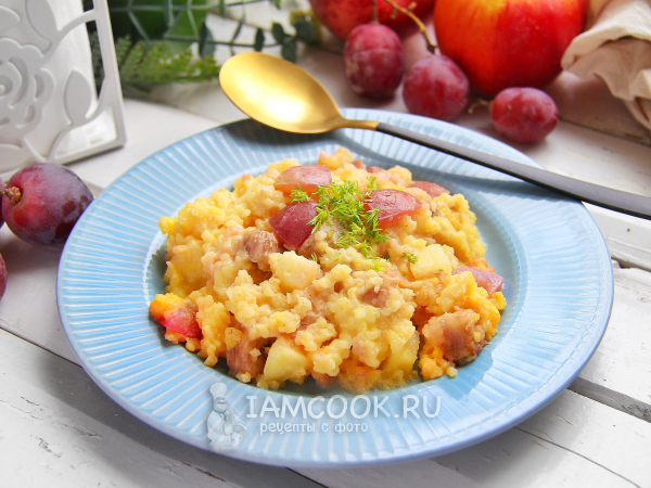 Пшенная каша с фруктами, рецепт с фото