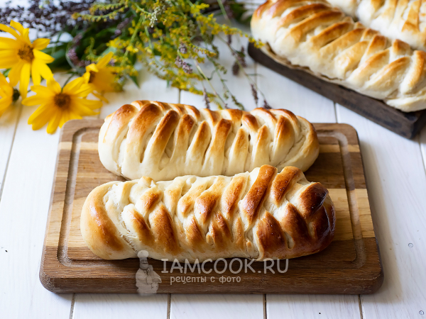 Яблочные плетенки на закваске, рецепт с фото