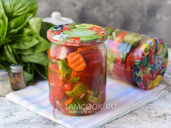 Салат «Краски лета» на зиму, рецепт с фото