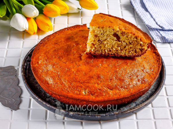 Манник с бананом на сметане, рецепт с фото