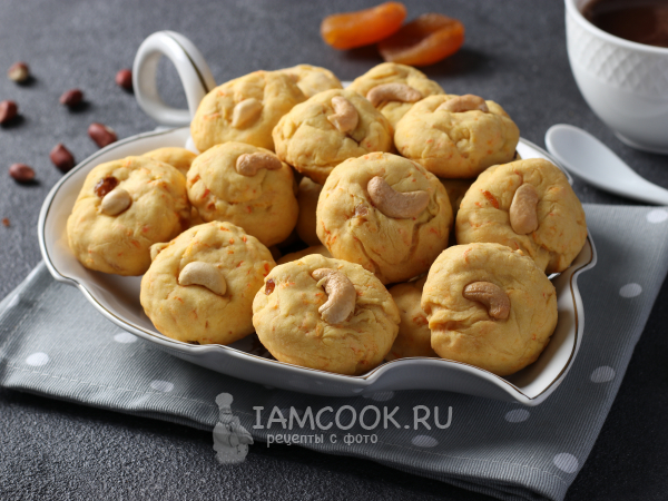 Морковно-творожное печенье, рецепт с фото