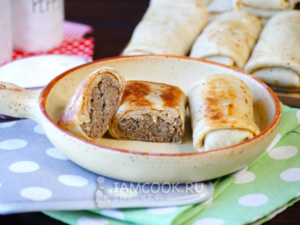 Блины с печенью говяжьей, рецепт с фото