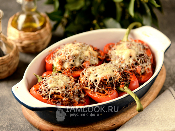 Перцы, фаршированные киноа, рецепт с фото