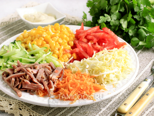 Салат «Ромашка» кучками, рецепт с фото