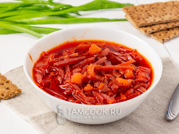 Постный борщ с квашеной капустой, рецепт с фото