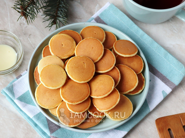 Мини-панкейки на молоке, рецепт с фото