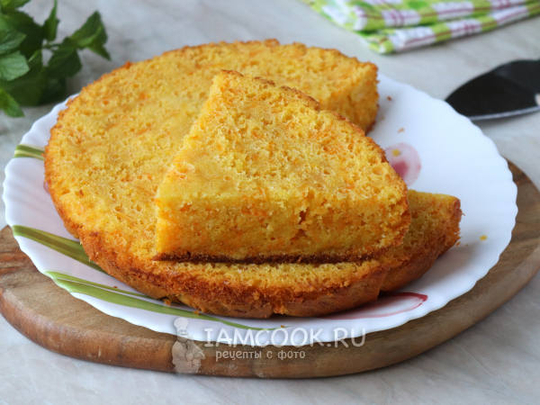 Морковный бисквит в мультиварке, рецепт с фото