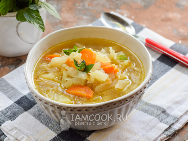 Суп с капустой и чечевицей, рецепт с фото