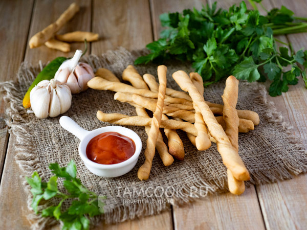 Гриссини на закваске, рецепт с фото