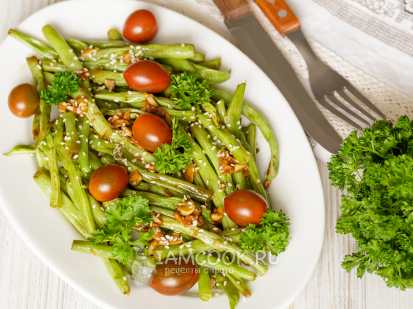 Стручковая фасоль в духовке, рецепт с фото