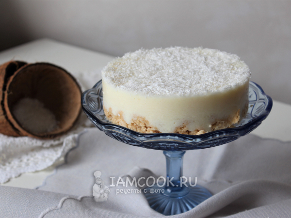 Чизкейк «Рафаэлло» без выпечки, рецепт с фото