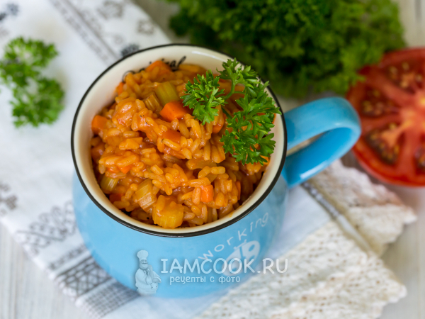 Рис с морковью и сельдереем, рецепт с фото