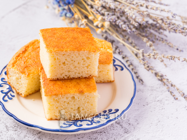 Классический манник на греческом йогурте, рецепт с фото