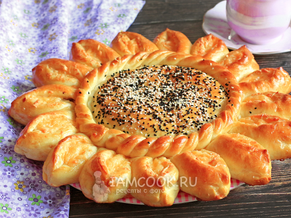 Пирог «Подсолнух», рецепт с фото