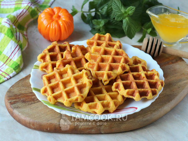 ПП вафли с тыквой, рецепт с фото