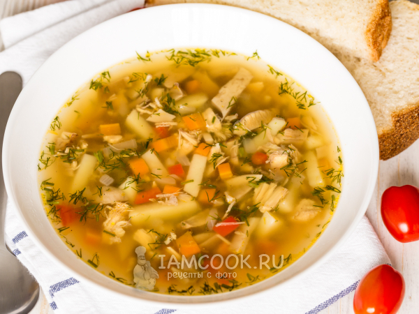 Суп с сушеными грибами и курицей, рецепт с фото